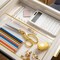 Martha Stewart Kerry 3 Pack Plastic Stackable Office Desk Drawer Organizers with Gold Trim, 12 x 6 BE-PB8973-G-3-CLRGLD-MS - alternate 4